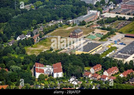 , site de l'ancienne mine de charbon Bergmannsglueck à Gelsenkirchen, 19.07.2016, vue aérienne, Allemagne, Rhénanie-du-Nord-Westphalie, région de la Ruhr, Gelsenkirchen Banque D'Images