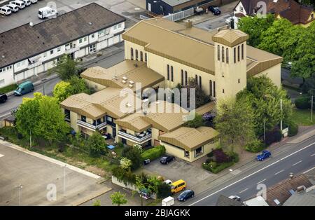 Église notre-Dame de Gevelsberg, 11.05.2016, vue aérienne, Allemagne, Rhénanie-du-Nord-Westphalie, région de la Ruhr, Gevelsberg Banque D'Images