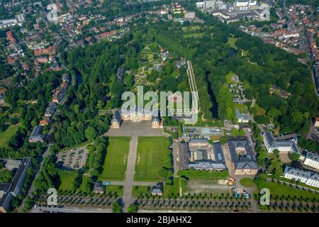 , Université de Muenster et jardin botanique Munster, 07.06.2016, vue aérienne, Allemagne, Rhénanie-du-Nord-Westphalie, Munster Banque D'Images