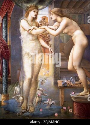 Edward Burne-Jones, Pygmalion et l'image : la tête de Dieu se feu, peinture, 1878 Banque D'Images