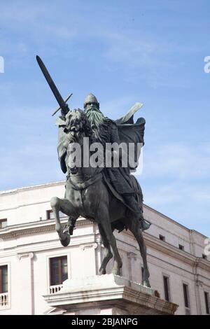 Statue de CID Campeador à Burgos Banque D'Images