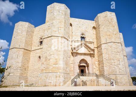 Vue détaillée de Castel del Monte, Pouilles. Italie. Banque D'Images