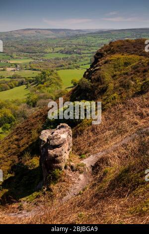 Royaume-Uni, Angleterre, Cheshire, Congleton, Bosley Cloud, vue sur Rushton Spencer Banque D'Images