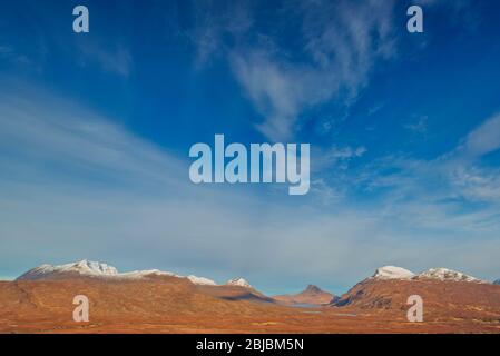 Montagnes de Coigach en mars, Wester Ross, Écosse Banque D'Images