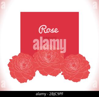 Fond abstrait avec roses rouges Illustration de Vecteur