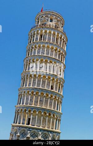 La Tour Penchée de Pise, Toscane, Italie. Banque D'Images