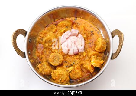 Besan gatte ki sabji. Banque D'Images