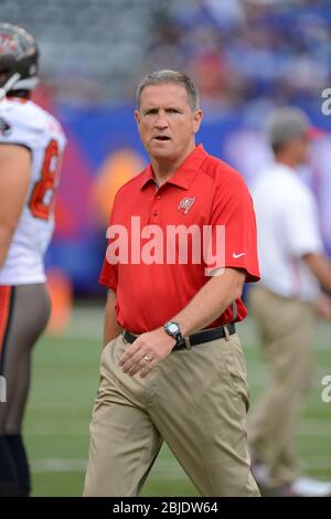 16 septembre 2012: Bill Sheridan, coordinateur défensif des Buccaneers de Tampa Bay pendant une semaine 2, NFL NFC, entre les Buccaneers de Tampa Bay et le New Y Banque D'Images