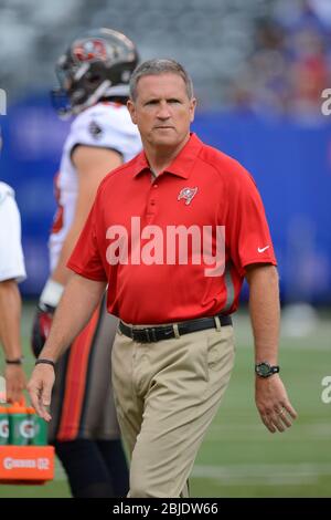 16 septembre 2012: Bill Sheridan, coordinateur défensif des Buccaneers de Tampa Bay pendant une semaine 2, NFL NFC, entre les Buccaneers de Tampa Bay et le New Y Banque D'Images
