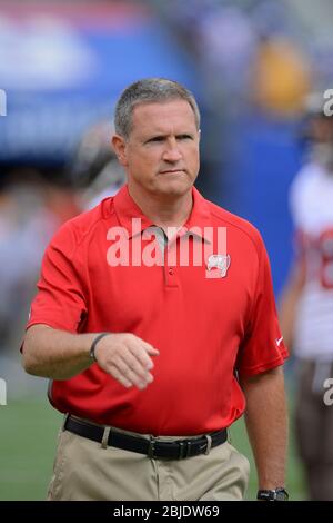 16 septembre 2012: Bill Sheridan, coordinateur défensif des Buccaneers de Tampa Bay pendant une semaine 2, NFL NFC, entre les Buccaneers de Tampa Bay et le New Y Banque D'Images
