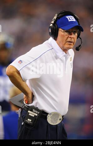 05 septembre 2012: Tom Coughlin, entraîneur en chef des Giants de New York au cours d'une semaine 1, rencontre NFL entre les Dallas Cowboys et les New York Giants de Metlife Stadi Banque D'Images