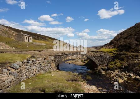 Mines de plomb Old Gang, près de Reeth, Swaledale, North Yorkshire, Angleterre, Royaume-Uni Banque D'Images