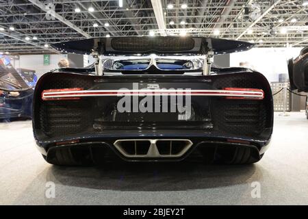 Dubaï, Émirats arabes unis - 16 novembre : La Bugatti Chiron sportscar est sur Dubai Motor Show 2019 le 16 novembre, 2019 Banque D'Images