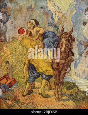 Le bon Samaritain de Van Gogh (après Delacroix) 1890. Musée Kroller-Muller à Otterlo, Pays-Bas Banque D'Images