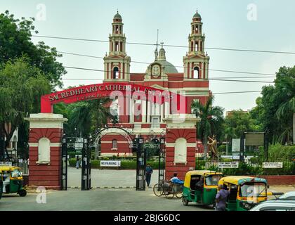 New Delhi / Inde - 19 septembre 2019 : Cathédrale de coeur sacrée, cathédrale catholique romaine à New Delhi, Inde Banque D'Images