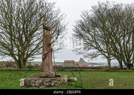 St Aidan de Lindisfarne Northumberland, Banque D'Images