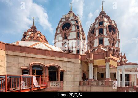 ISKCON Delhi temple hindou de Lord Krishna à New Delhi, Inde Banque D'Images