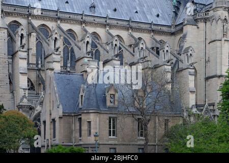 PARIS, FRANCE - 29 AVRIL 2017 : célèbre cathédrale notre Dame de Paris Banque D'Images