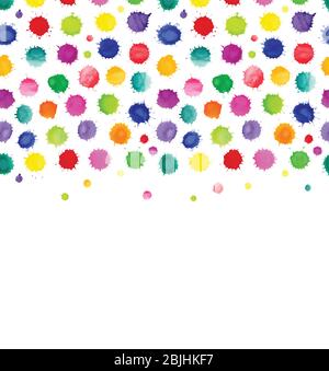 Cercles aquarelle isolés sur fond blanc. Aquarelle confetti isolé. Arrière-plan abstrait de point. Illustration de Vecteur