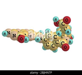 L'acide folique est une forme de vitamine B soluble dans l'eau Banque D'Images