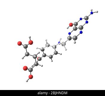 L'acide folique est une forme de vitamine B soluble dans l'eau Banque D'Images