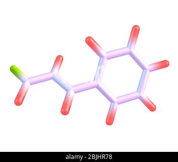Le cinnamaldéhyde est le composé organique qui donne à la cannelle sa saveur et son odeur. Ce liquide visqueux jaune pâle se produit naturellement dans l'écorce de cinna Banque D'Images