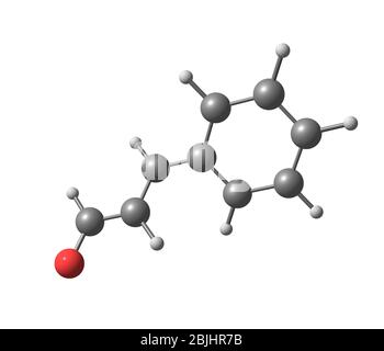 Le cinnamaldéhyde est le composé organique qui donne à la cannelle sa saveur et son odeur. Ce liquide visqueux jaune pâle se produit naturellement dans l'écorce de cinna Banque D'Images