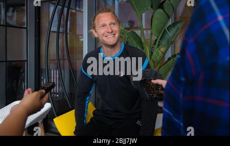 Dmitry Tursunov pendant toutes les heures d'accès au tournoi de tennis obligatoire Mutua Madrid Open WTA Premier 2019 Banque D'Images