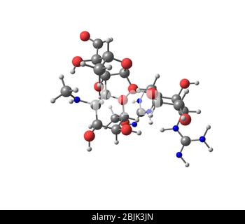 La streptomycine est un médicament antibiotique (antimycobactérien), le premier d'une classe de médicaments appelés aminoglycosides à être découvert, et c'était le premier cu Banque D'Images