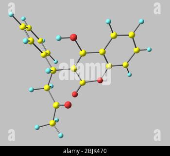 La warfarine (Coumadin, Jantoven, Marevan, Uniwarfin) est un anticoagulant normalement utilisé dans la prévention de la thrombose et de la thromboembolie Banque D'Images