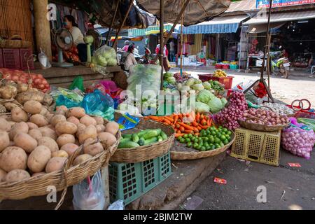 Un stand alimentaire au Cambodge Banque D'Images