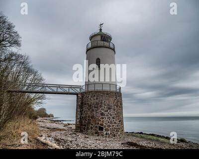 Taksensand phare sur l'île de la SLA dans le sud du Danemark Banque D'Images