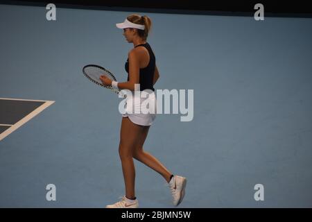 Katie Boulter de Grande-Bretagne au Copper Box Arena, Londres le 20 avril 2019 pour la COUPE féminine ALIMENTÉE par le tennis (Team GB) Banque D'Images