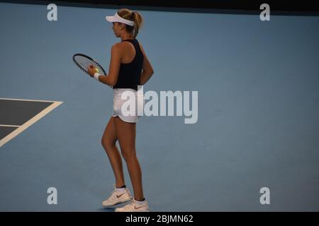 Katie Boulter de Grande-Bretagne au Copper Box Arena, Londres le 20 avril 2019 pour la COUPE féminine ALIMENTÉE par le tennis (Team GB) Banque D'Images