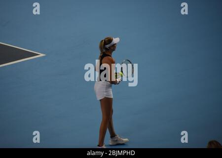 Katie Boulter de Grande-Bretagne au Copper Box Arena, Londres le 20 avril 2019 pour la COUPE féminine ALIMENTÉE par le tennis (Team GB) Banque D'Images