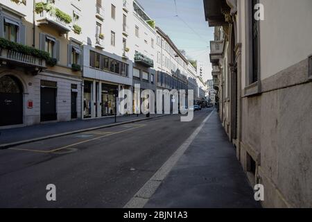 Vue générale de Milan pendant le verrouillage en raison de l'urgence du coronavirus, Milan, 29 avril 2020 Banque D'Images