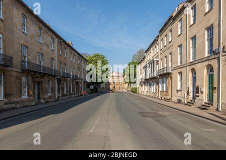 Bâtiments mitoyens de style régence, donnant sur Worcester College, sur Beaumont Street, Oxford Banque D'Images