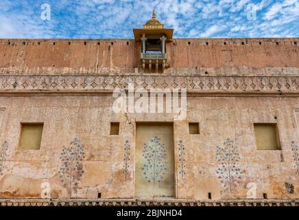 Palais de Raja Man Singh dans le fort Amer à Jaipur, Rajasthan, Inde Banque D'Images