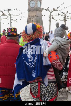 Habillez les gens au Carnaval de Düsseldorf, Allemagne, Rhénanie-du-Nord-Westphalie, Bas-Rhin, Düsseldorf Banque D'Images