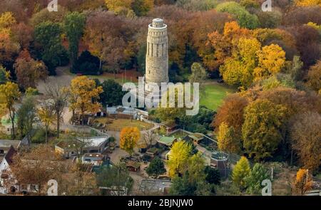 Bismarck Tower et zoo dans le parc de Bochum, 14.11.2016, vue aérienne, Allemagne, Rhénanie-du-Nord-Westphalie, Ruhr Area, Bochum Banque D'Images