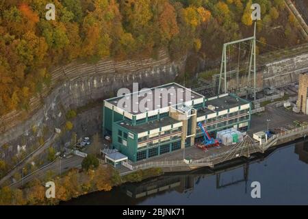 Centrale électrique à pompage avec réservoirs de stockage sur le Hengsteysee à Herdecke, 31.10.2016, vue aérienne, Allemagne, Rhénanie-du-Nord-Westphalie, région de la Ruhr, Herdecke Banque D'Images