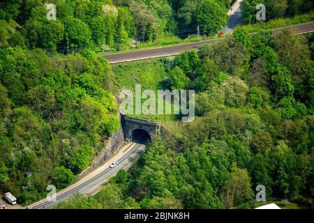 , tunnel Kruiner à la rue Koelner à Gevelsberg, 11.05.2016, vue aérienne, Allemagne, Rhénanie-du-Nord-Westphalie, Ruhr Area, Gevelsberg Banque D'Images