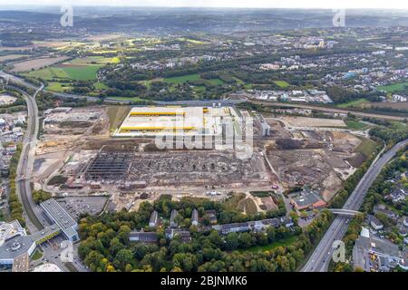 Ancienne région d'Opel, nouveau bâtiment DHL Logistics, quartier de Lier, 27.09.2019, vue aérienne, Allemagne, Rhénanie-du-Nord-Westphalie, région de la Ruhr, Bochum Banque D'Images