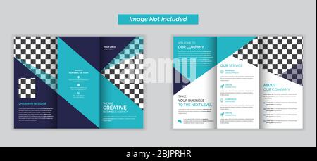 Brochure triple pliage pour les entreprises et la publicité, conception de brochures, modèle de brochure, triple pliage créatif Illustration de Vecteur