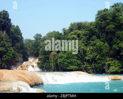 Cascades d'Agua Azul au Mexique Banque D'Images