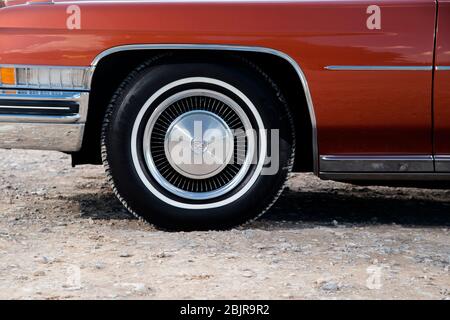 Berline DeVillle 1973 de Cadillac, voiture de luxe américaine classique Banque D'Images