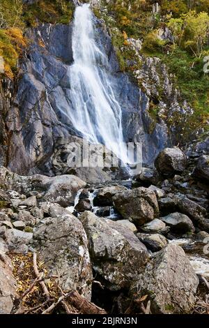 Cascades d'Aber Valley, au nord du Pays de Galles, au Royaume-Uni Banque D'Images