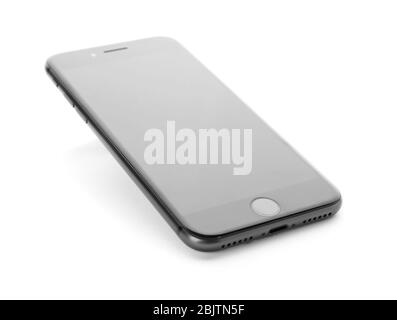 KIEV, UKRAINE - 28 NOVEMBRE 2017: Space Gray iPhone 8 sur fond blanc Banque D'Images