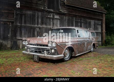 1958 Nash Rambler station wagon, voiture de domaine classique américain look Banque D'Images