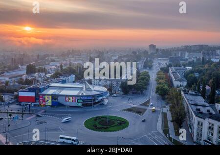 Panorama aérien de Chisinau. Chisinau, Moldavie. Banque D'Images